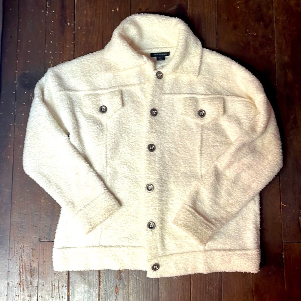 White/cream textured jacket